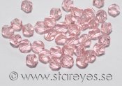 Helix-facetterade kristaller 4mm, Light Pink