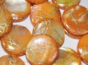 Mother of Pearl ”Golden Orange”, stora coins 20mm