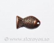 Antikkopparfärgad berlock 14x7,5mm - Fisk