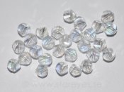 Helix-facetterade kristaller 6mm, Crystal AB