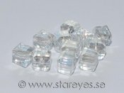 Facetterade kristall-kuber 4x4mm - Crystal AB