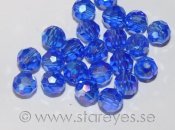 Facetterade runda kristaller 4mm - Sapphire AB