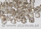 Facetterade runda kristaller 4mm - Silver Shade