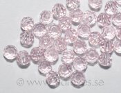 Facetterade runda kristaller 3mm - Rosaline