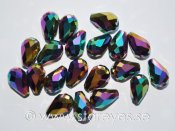 Facetterade kristall-droppar 15x10mm - Rainbow Metallic AB