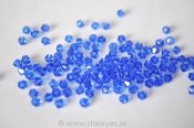 Bicone facetterade kristaller 4mm - Sapphire