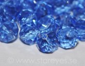 Facetterade kristall-rondeller 4x3mm - Light Sapphire
