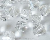 Helix-facetterade kristaller 10mm, Crystal
