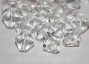 Bicone facetterade kristaller 10mm - Crystal