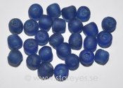 Bottle-glass beads ”Sapphire Blue”, 12-13mm