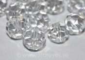 Runda facetterade kristaller 10mm, Crystal