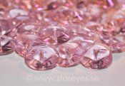 Diskformade kristall-rondeller 14x6mm - Rose Pink