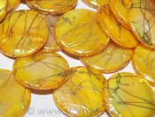 Mother of Pearl ”Golden Yellow”, stora coins 20mm
