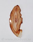 Brasiliansk agat med kvartskristaller AA, polerad rustik center-piece 91x36x5mm