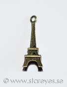 Antikbronsfärgad dubbelsidig berlock 24x8mm - Eiffeltornet
