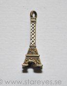 Antikbronsfärgat dubbelsidigt hänge 30x10mm - Eiffeltornet