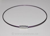 Armbandsstomme av lila memory-wire med skruvlås, 70mm