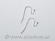 Silverfärgade örkrokar i kirurgiskt stål, 21x12mm