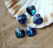 Swarovski hjärta #6202, Bermuda Blue
