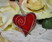 Tiffany-hjärta - handgjort romantiskt glashänge
