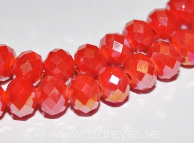 Facetterade kristall-rondeller 8x5mm - Scarlet AB