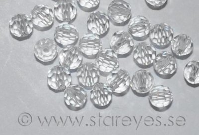 Facetterade runda kristaller 4mm - Crystal