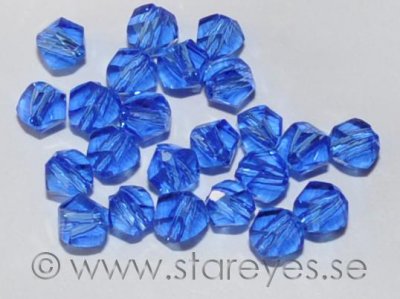Helix-facetterade kristaller 4mm - Sapphire