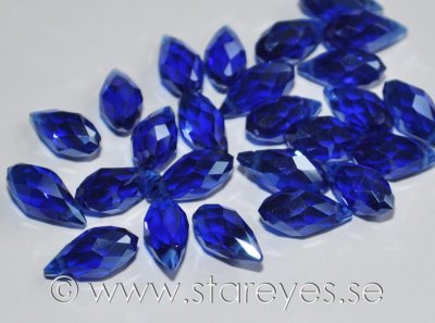 Facetterade kristall-brioletter 12x6mm - Sapphire AB