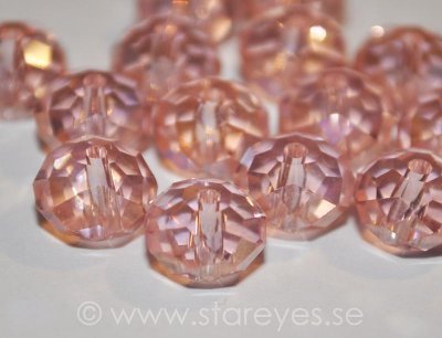 Facetterade kristall-rondeller 8x5mm - Light Pink AB