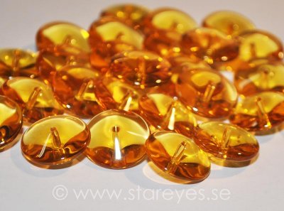 Diskformade kristall-rondeller 14x6mm - Sunshine Gold