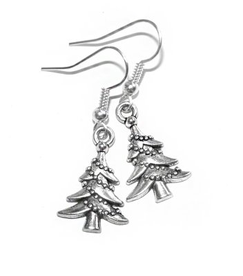 Örhängen Silver Nickelfria Julgran Christmas Tree Vinter Gran