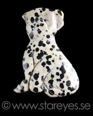 Dalmatit, handskuret dalmatinerhänge 56x40x6mm